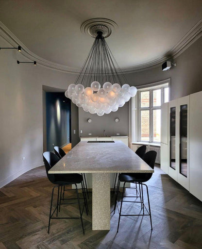 Bubble Pendant Light Multi-Globe Adjustable Ceiling Fixture Gold Black Chrome for Dining Room Living Room Foyer 19-73 Lights