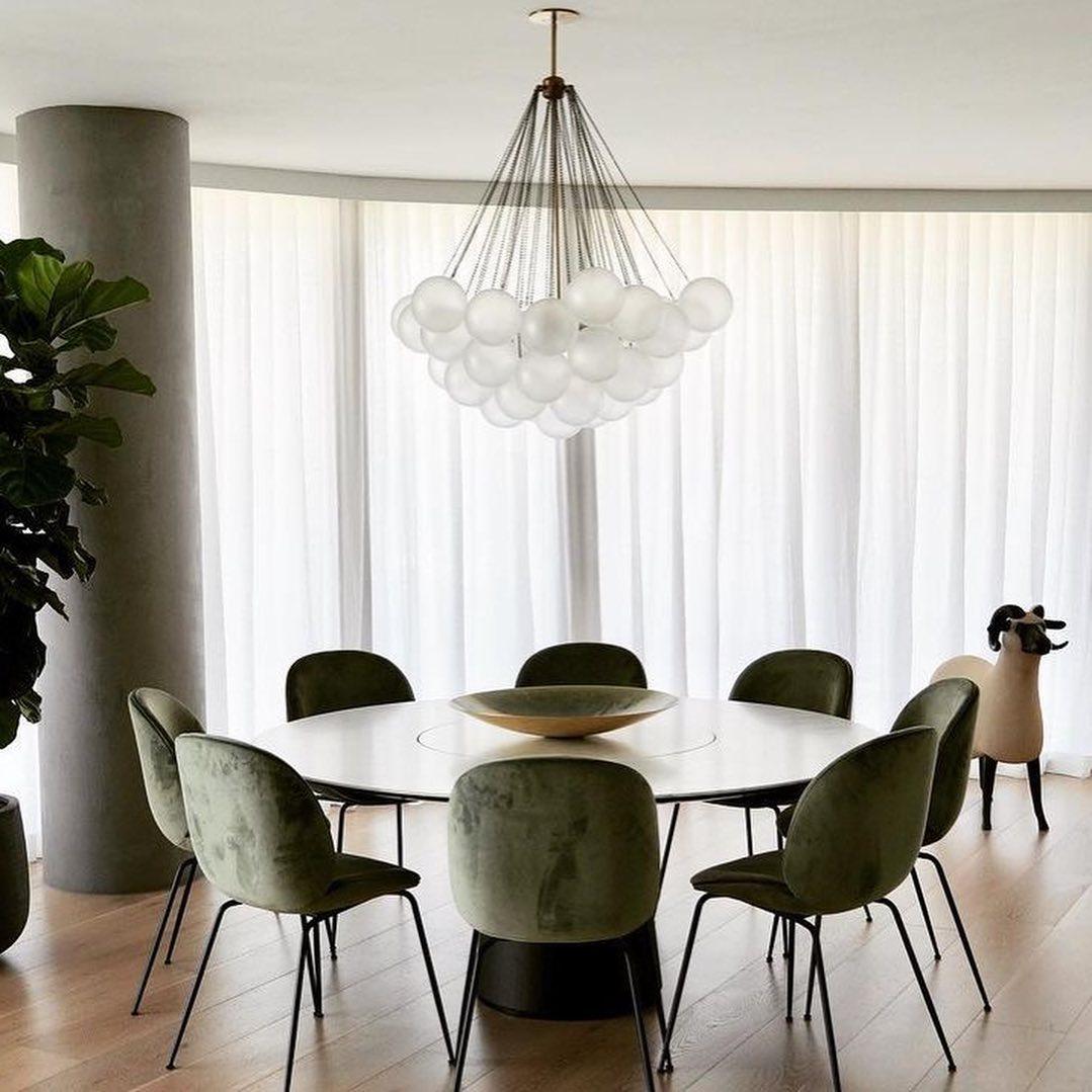 Bubble Pendant Light Multi-Globe Adjustable Ceiling Fixture Gold Black Chrome for Dining Room Living Room Foyer 19-73 Lights
