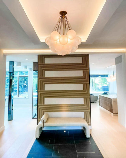 Bubble Pendant Light Multi-Globe Adjustable Ceiling Fixture Gold Black Chrome for Dining Room Living Room Foyer 19-73 Lights