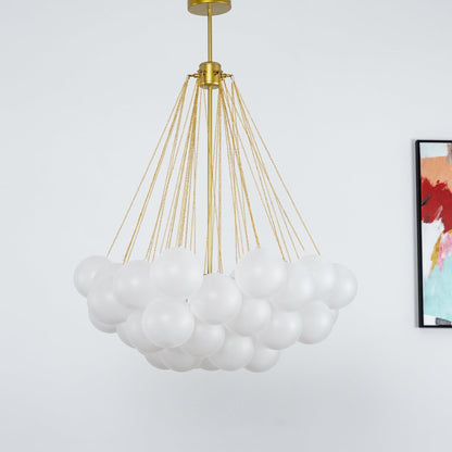 Bubble Pendant Light Multi-Globe Adjustable Ceiling Fixture Gold Black Chrome for Dining Room Living Room Foyer 19-73 Lights