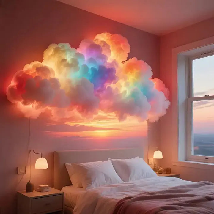 RGB LED Light Cloud Lamp with App Control, Smart LED Lamp for Ambient Lighting, DIY Mood Lighting for Room Decor