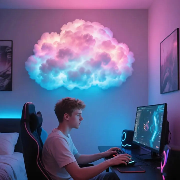 RGB LED Light Cloud Lamp with App Control, Smart LED Lamp for Ambient Lighting, DIY Mood Lighting for Room Decor