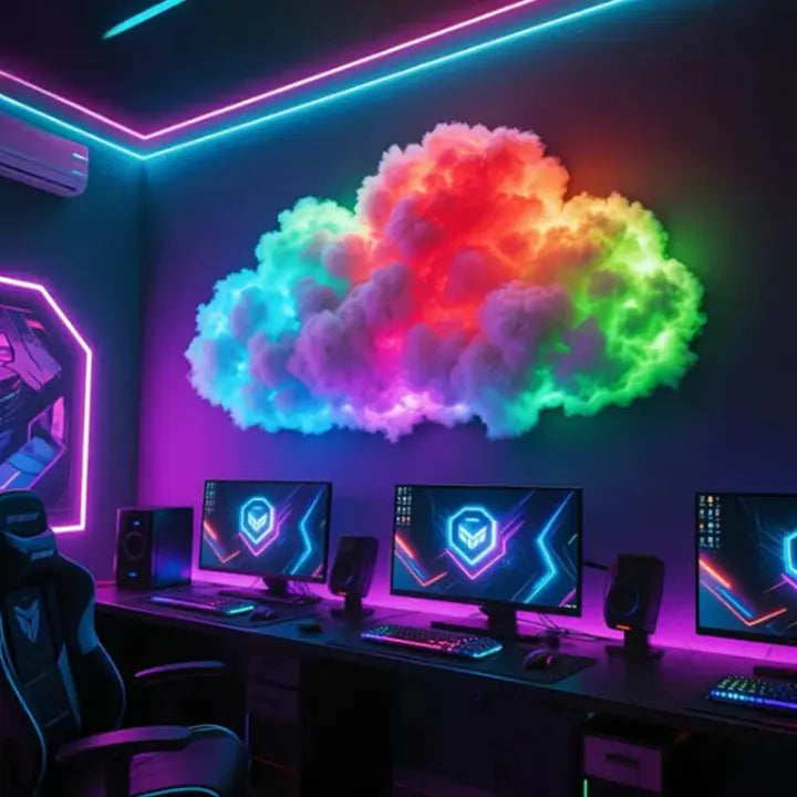 RGB LED Light Cloud Lamp with App Control, Smart LED Lamp for Ambient Lighting, DIY Mood Lighting for Room Decor