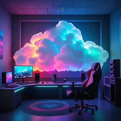 RGB LED Light Cloud Lamp with App Control, Smart LED Lamp for Ambient Lighting, DIY Mood Lighting for Room Decor