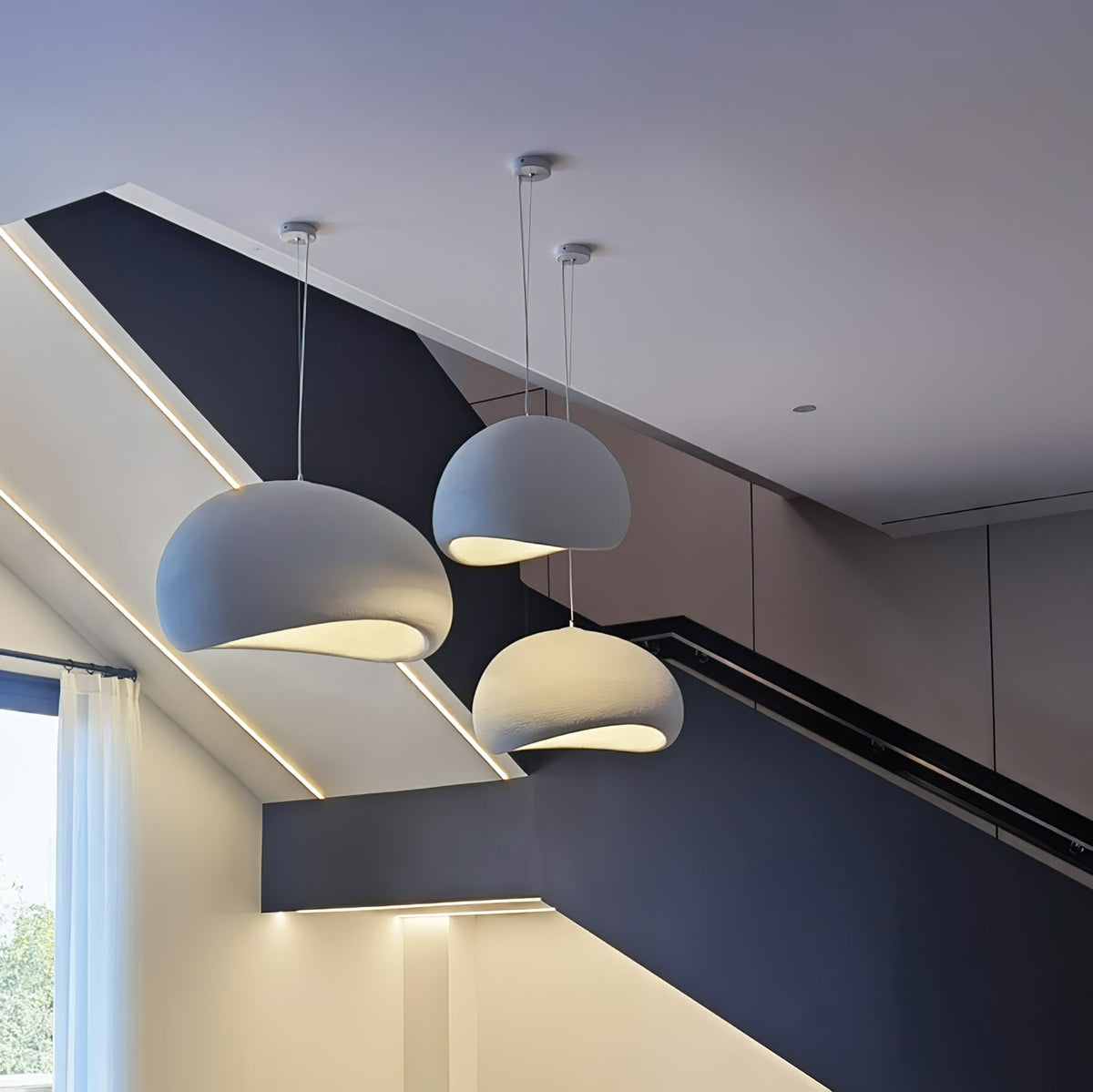 Cloud Pendant Lamp Dimmable LED Overhead Fixture Dining Room Bedroom Living Room Nursery Den Soft Glow Suspended Lighting E26 Bulb Base 12-4