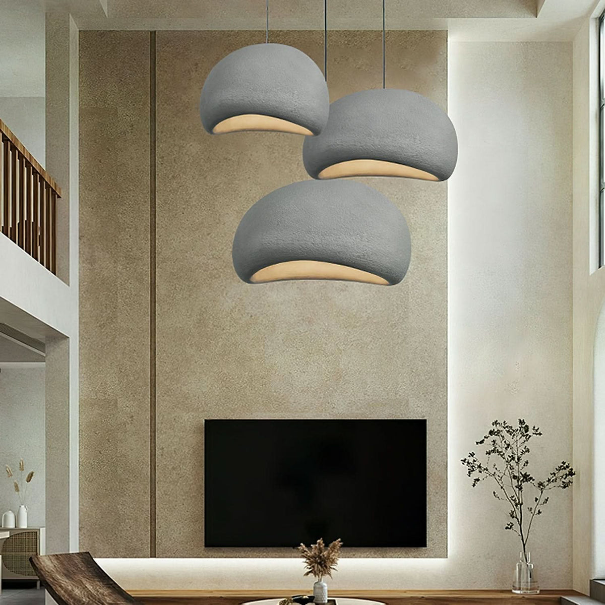 Plafonnier dôme avec câble réglable en hauteur, douille E27, luminaire graduable pour îlot de cuisine et table à manger