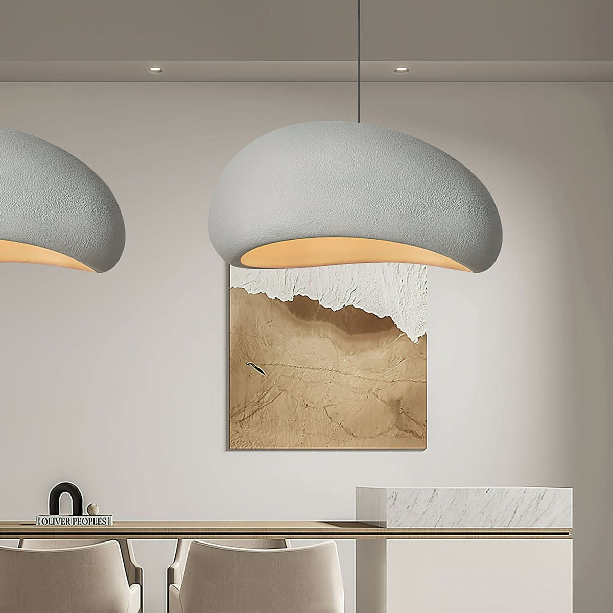 Plafonnier dôme avec câble réglable en hauteur, douille E27, luminaire graduable pour îlot de cuisine et table à manger
