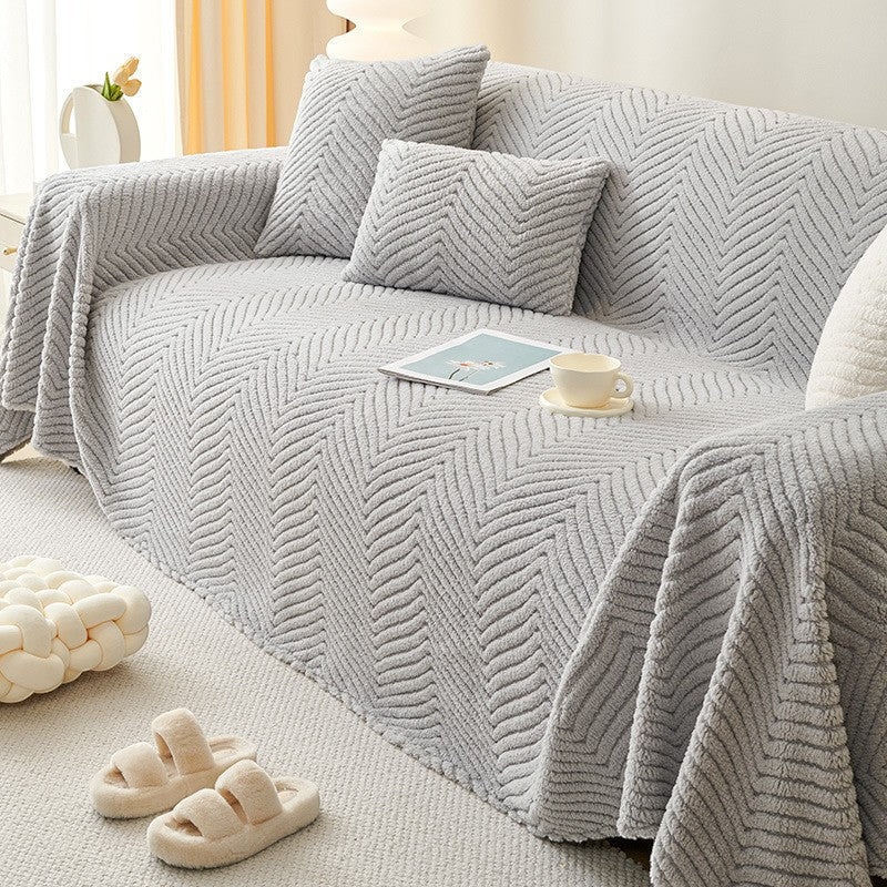 Coco Sofa Cover - Plush Polyester, Anti-Slip, Pet-Friendly
