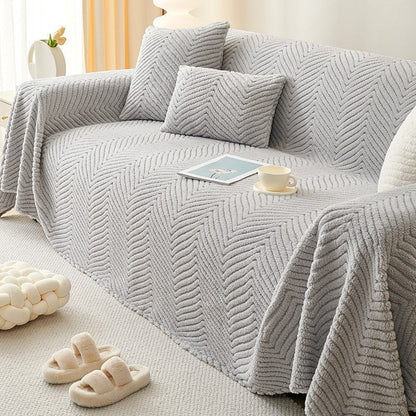 Coco Sofa Cover - Plush Polyester, Anti-Slip, Pet-Friendly