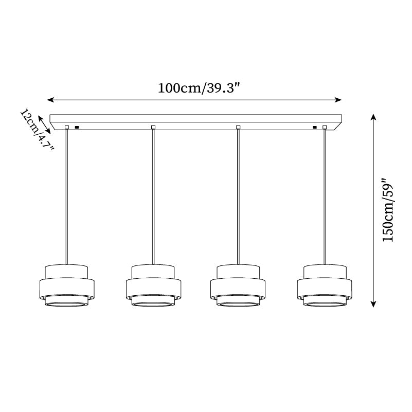 Hanging Lamp with Natural Stone Shade and Wood Trim for Dining Areas, Kitchens, and Islands – Adjustable Height Ceiling Fixture