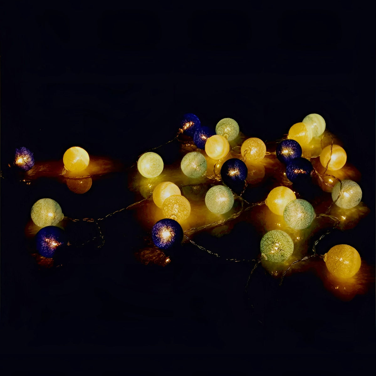 Colorful Cotton Ball String Lights | USB & Battery Powered | Versatile Fairy Lights for Cozy Ambiance