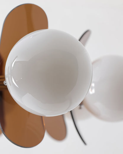 Multi-Bulb Hanging Fixture Chrome & Acrylic Starburst Design for Dining Room Kitchen Living Room 24-32 in Diameter