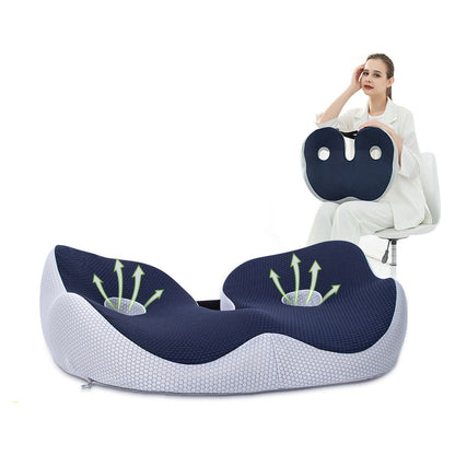 ComfortFlex | Coussin d'assise ergonomique en mousse à mémoire de forme pour le soulagement des points de pression | Idéal pour le bureau et la maison