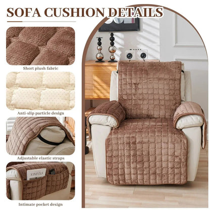 Housse de fauteuil relax Ortekor ComfortGuard | Avec sangles élastiques et microfibre lavable | Protection élégante pour les maisons avec enfants et animaux