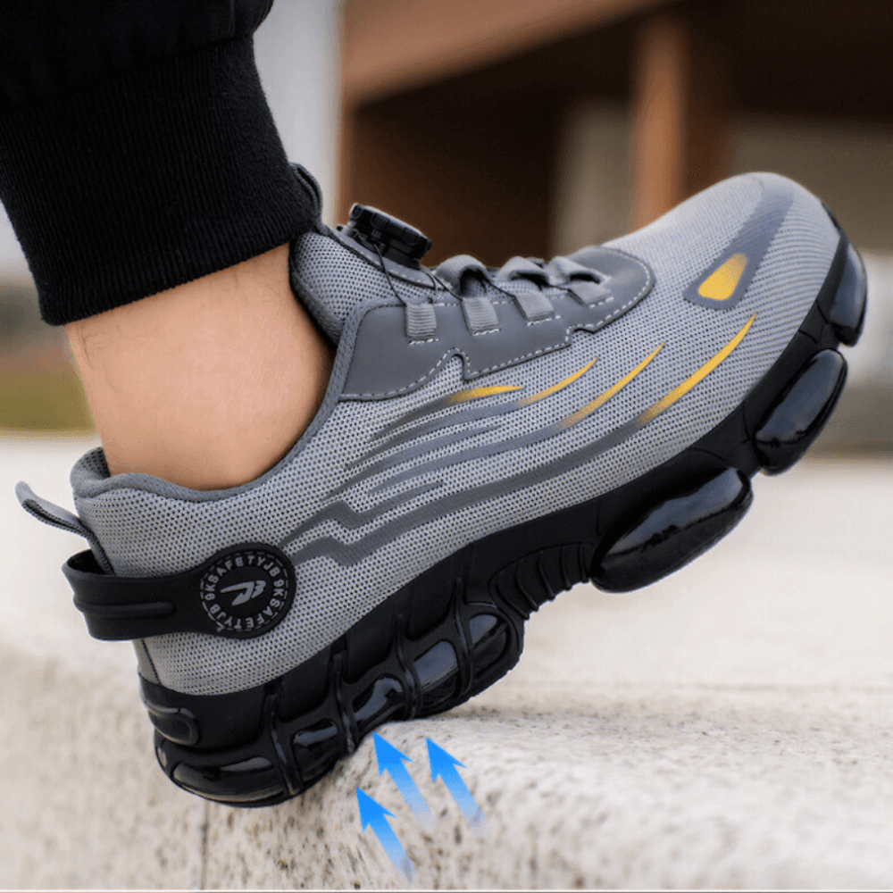 Orthopedic Work Shoes with Arch Support – Anti-Slip Safety Sneakers for Men & Women – Wide Toe Box Design for All-Day Standing & Walking
