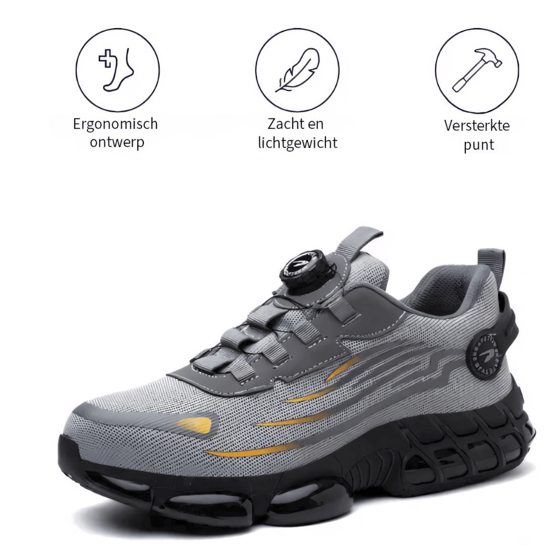 Orthopedic Work Shoes with Arch Support – Anti-Slip Safety Sneakers for Men & Women – Wide Toe Box Design for All-Day Standing & Walking