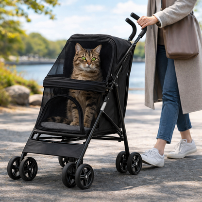 Comfort Collection | Pet Stroller for Dogs & Cats with Lightweight Design | Foldable & Breathable for Easy Travel