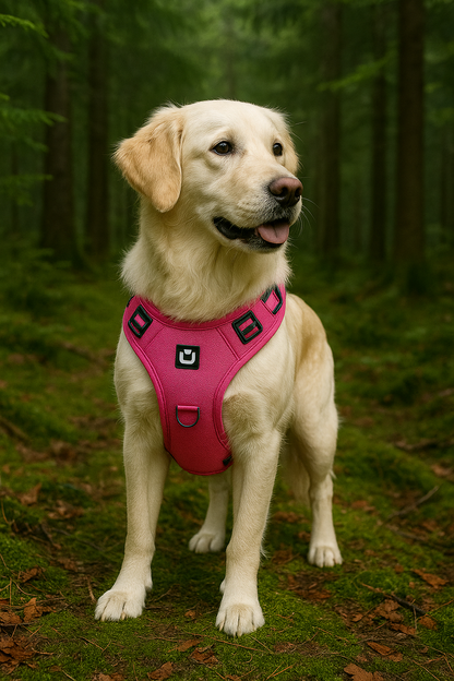 Adjustable Dog Harness with Padded Vest, Grab Handle & No-Pull Design for Leash Training & Daily Walks
