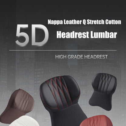 Memory Foam Auto Headrest Cushion – Ergonomic Neck Support Pillow with Premium Leather Surface for Cars, Trucks & SUVs