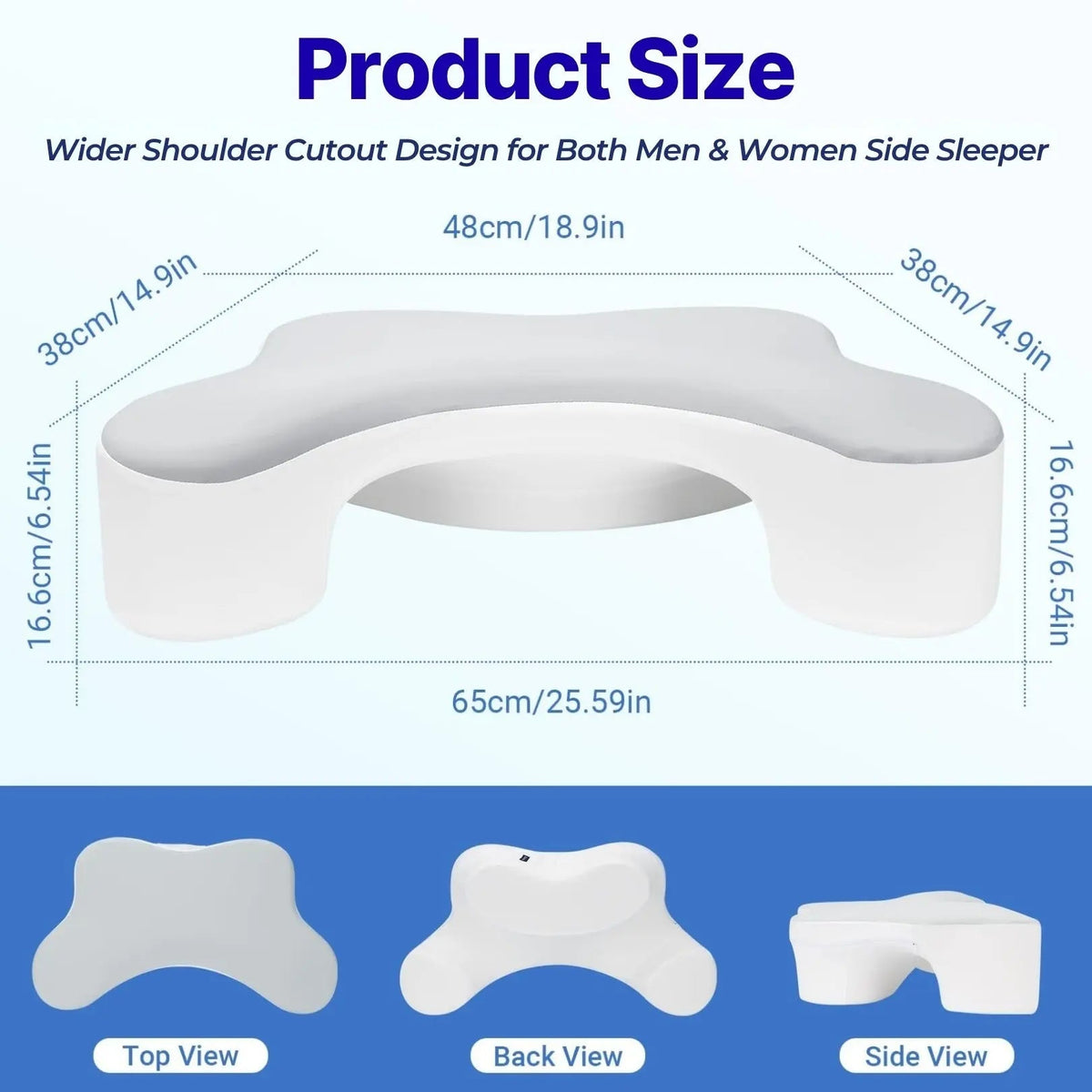 Ortekor Comfort Haven | Backrest Pillow with Arms for Ultimate Support | Plush Design for Reading and Relaxing