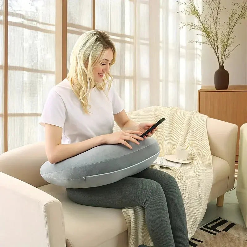 Ortekor Comfort Haven | Reading Pillow with Arms for Ultimate Relaxation | U-Shape Design for Reading and Crafting