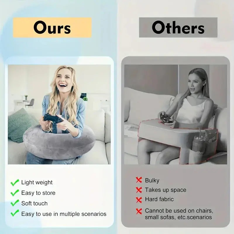 Ortekor Comfort Haven | Reading Pillow with Arms for Ultimate Relaxation | U-Shape Design for Reading and Crafting