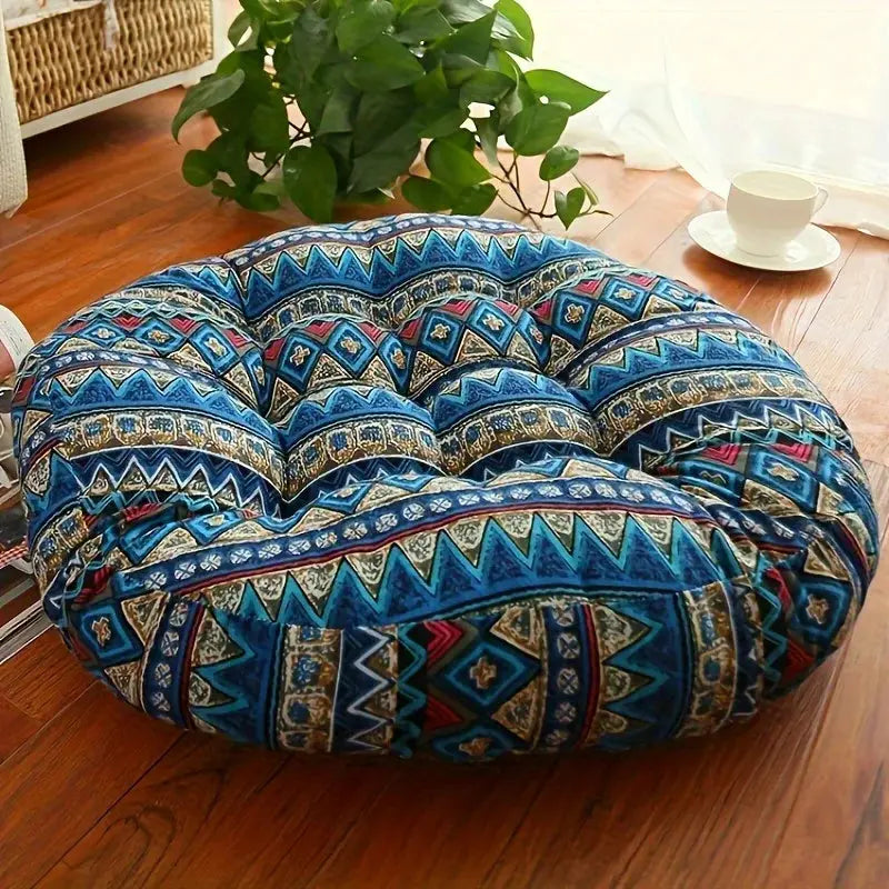 Ortekor Comfort Haven | Round Floor Cushion with Thickened Padding | Soft Seating for Meditation and Relaxation