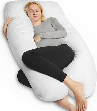 Comfort Haven | U-Shaped Pregnancy Pillow with Soft Cotton Cover | Ultimate Support for Restful Sleep