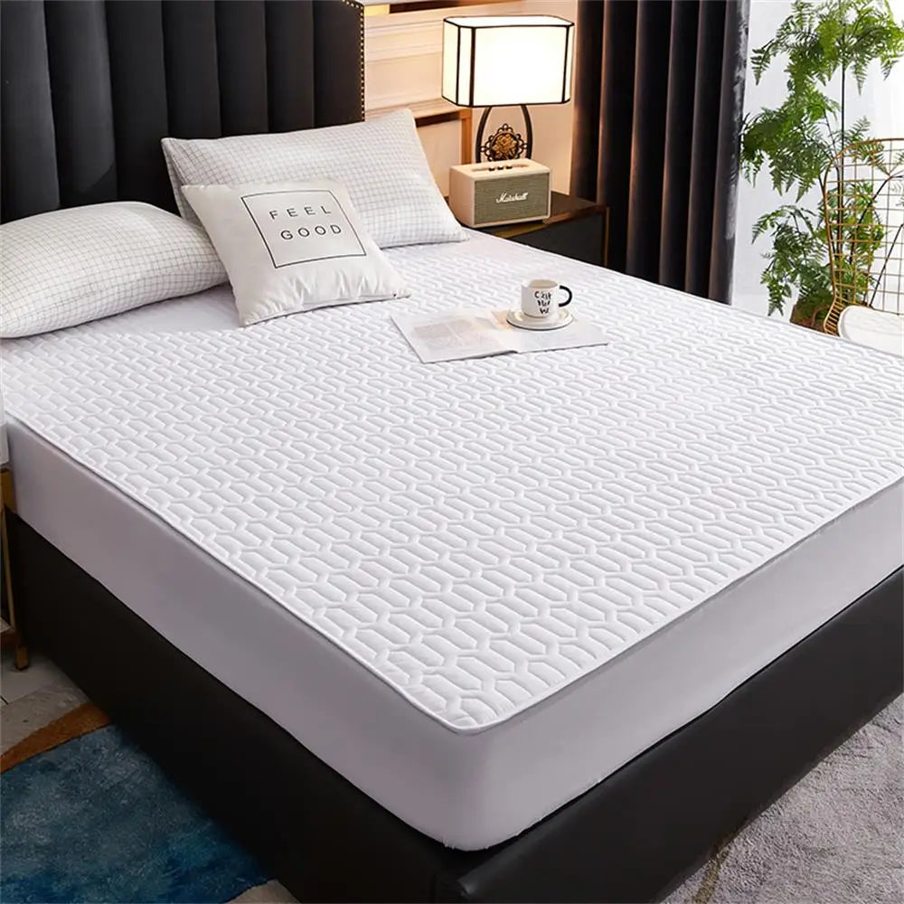 Comfort Haven | Waterproof Mattress Pad Cover with Latex Layer | Soft Cotton for Ultimate Protection