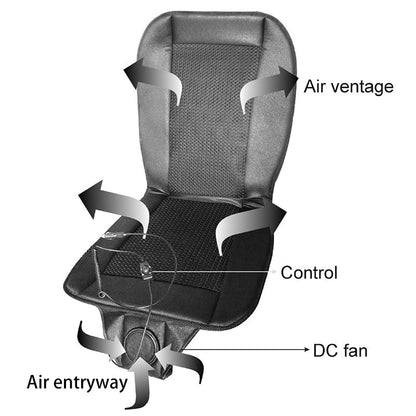 Comfort Ride | Air Seat Cushion with Cooling Fan Feature | Lightweight Accessory for Comfortable Long Journeys