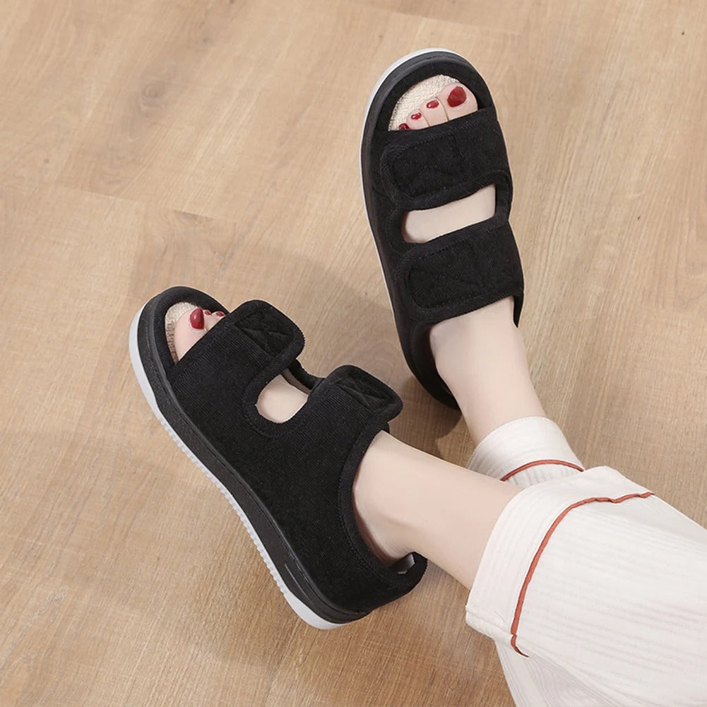 Comfort Step | Sandales pour diabétiques pour pieds gonflés avec brides réglables | Design respirant pour un confort tout au long de la journée