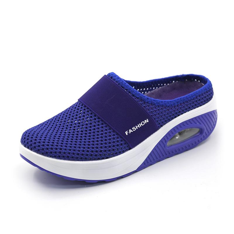 Orthopedic Slippers Women Men Air Cushion Arch Support House Shoes Indoor Outdoor Lightweight EVA Sole Diabetic Footwear Breathable Mesh