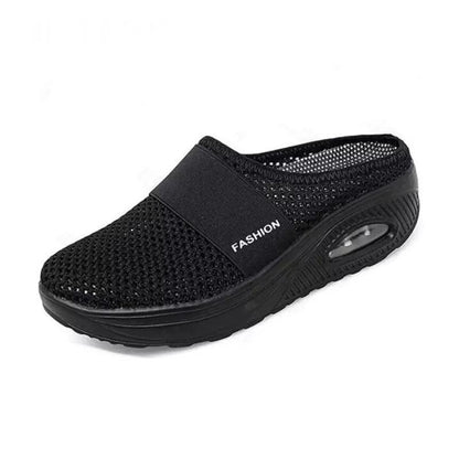 Orthopedic Slippers Women Men Air Cushion Arch Support House Shoes Indoor Outdoor Lightweight EVA Sole Diabetic Footwear Breathable Mesh