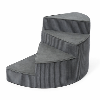 Pet Steps for Bed & Couch - Non-Slip Foam Ramp Stairs for Small Dogs - Washable Spiral Design for Senior Pets & Puppies