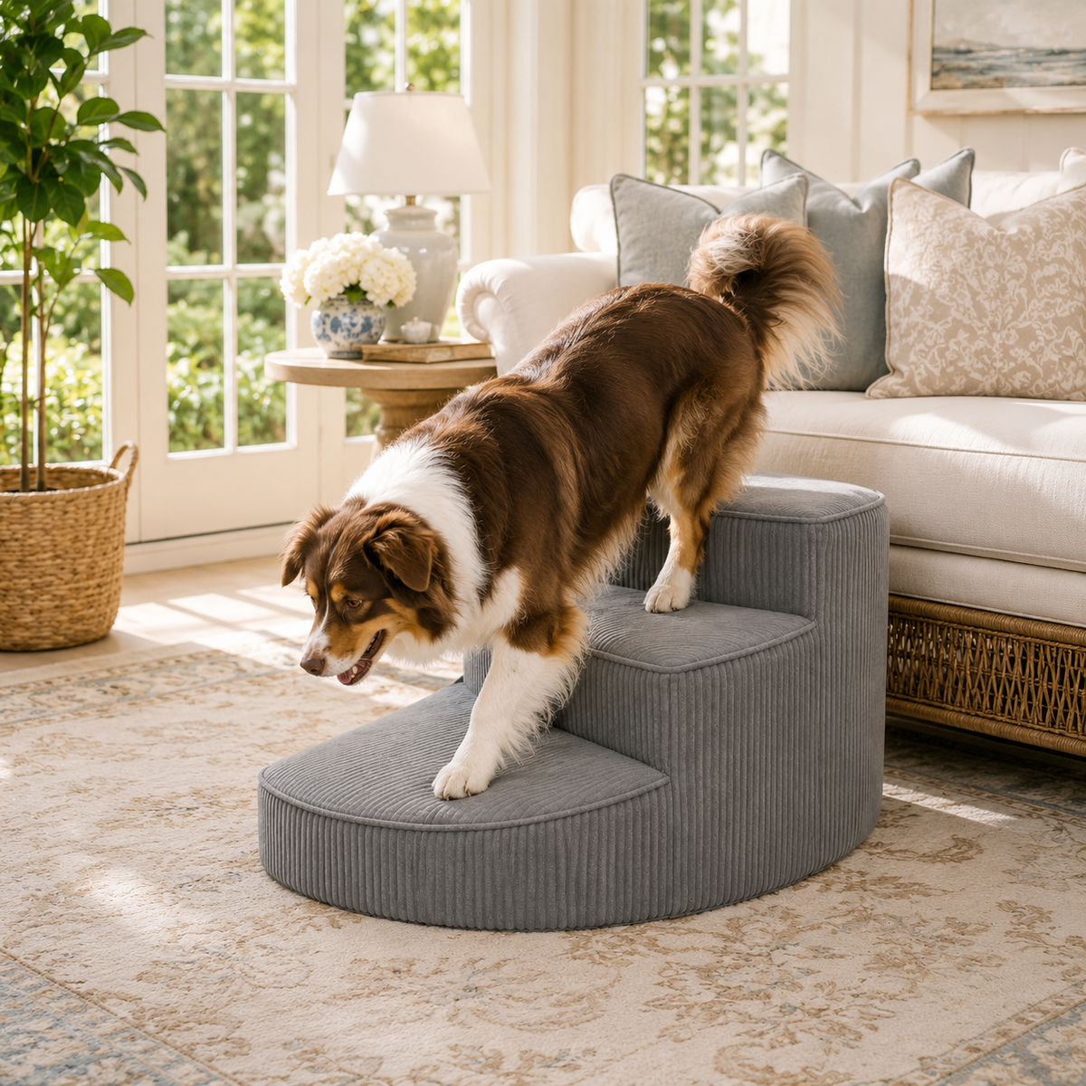 Rampe pour chien pour lit | Rampe orthopédique antidérapante pour animaux avec design stable | Accès facile pour chiens de petite taille et âgés