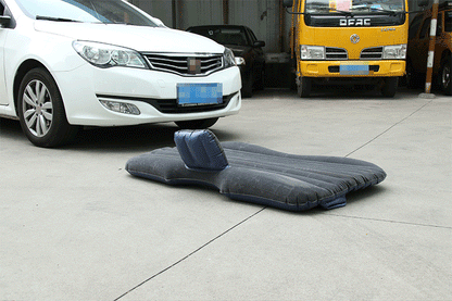 Confort Voyage | Matelas gonflable pour voiture avec support en T et oreillers | Idéal pour les voyages en voiture et le camping