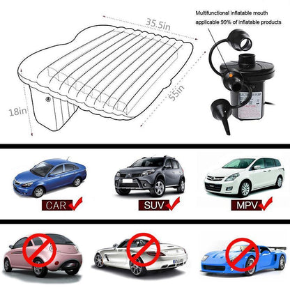 Confort Voyage | Matelas gonflable pour voiture avec support en T et oreillers | Idéal pour les voyages en voiture et le camping
