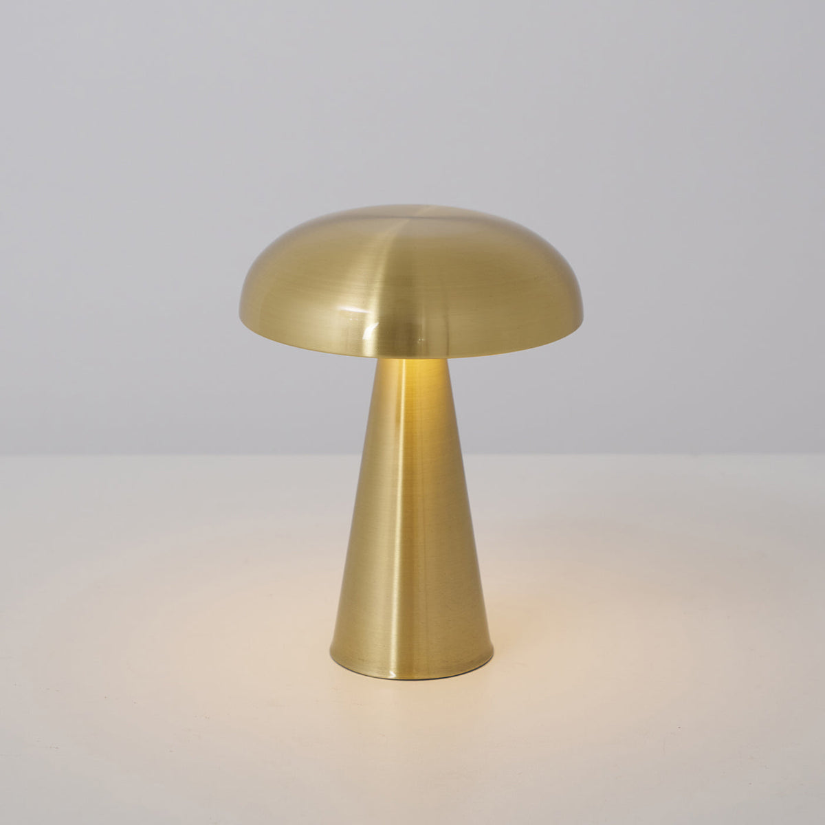 Compact Mushroom Desk Lamp with USB Port 6×8 in Touch Control Dimmable LED Metal Bedside Light for Home Office Reading Nightstand Ambient Li