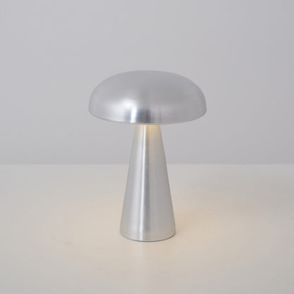 Compact Mushroom Desk Lamp with USB Port 6×8 in Touch Control Dimmable LED Metal Bedside Light for Home Office Reading Nightstand Ambient Li