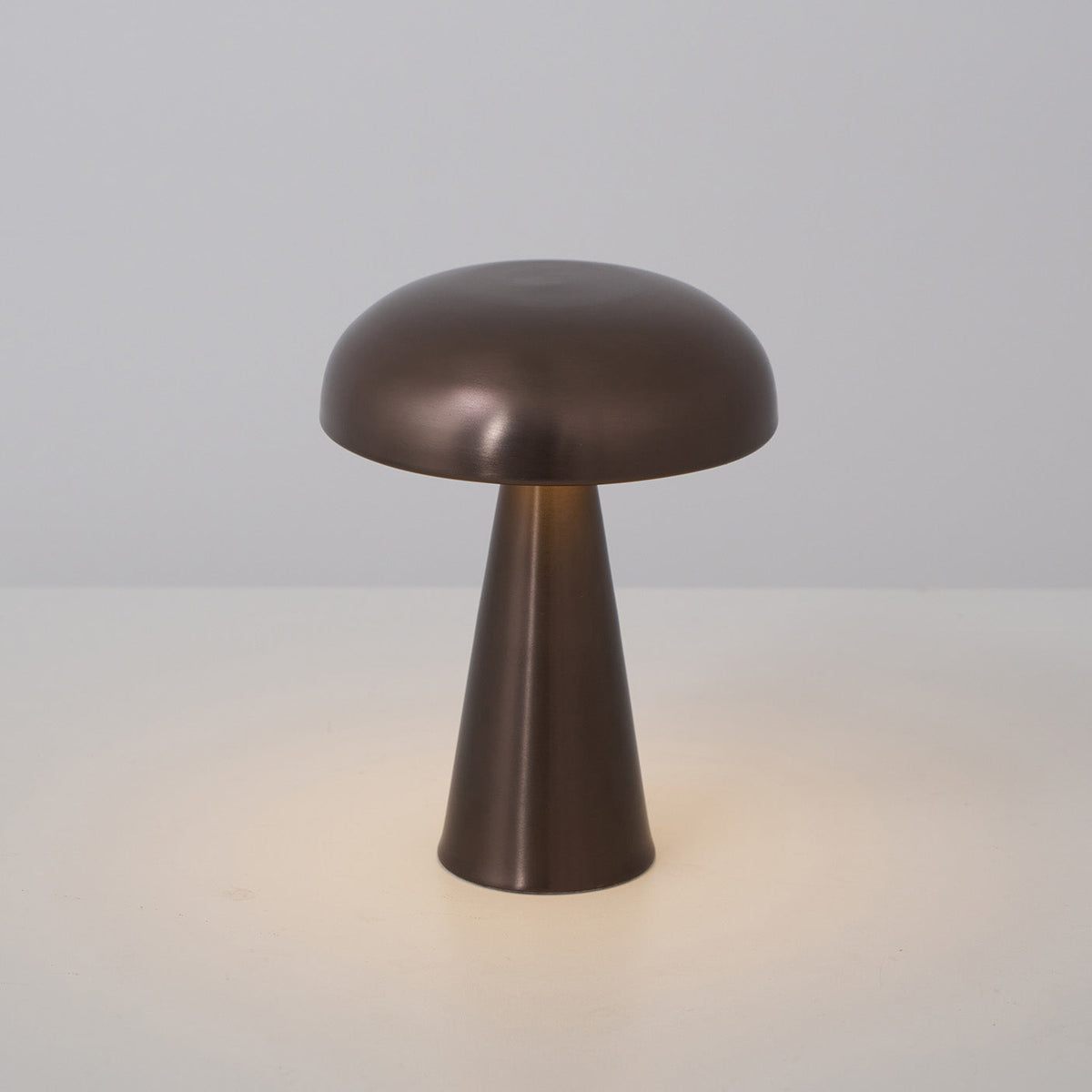 Compact Mushroom Desk Lamp with USB Port 6×8 in Touch Control Dimmable LED Metal Bedside Light for Home Office Reading Nightstand Ambient Li