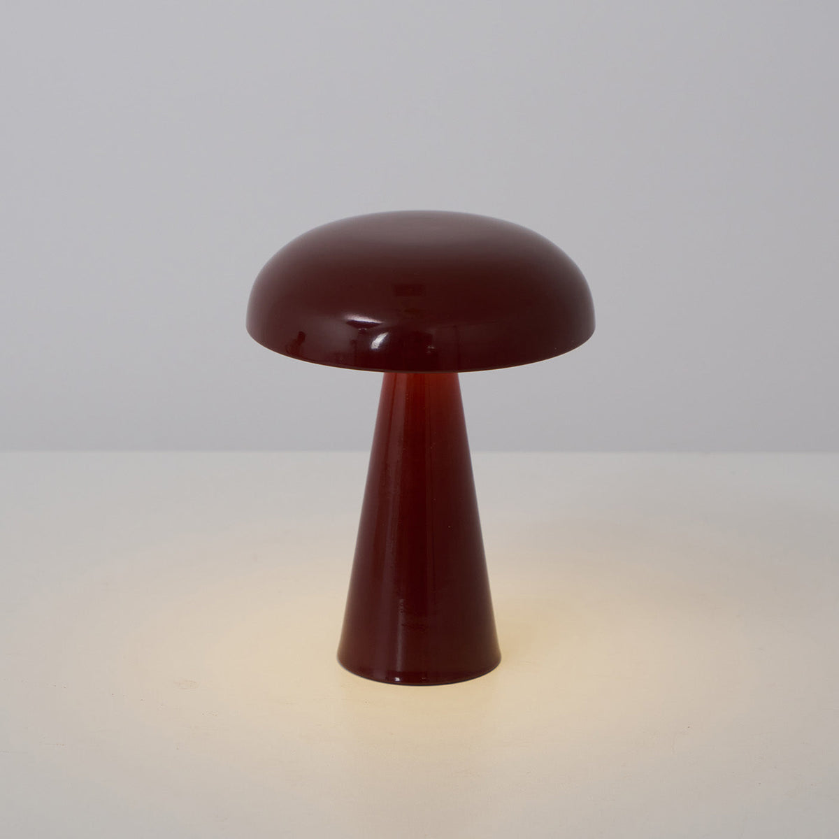 Compact Mushroom Desk Lamp with USB Port 6×8 in Touch Control Dimmable LED Metal Bedside Light for Home Office Reading Nightstand Ambient Li