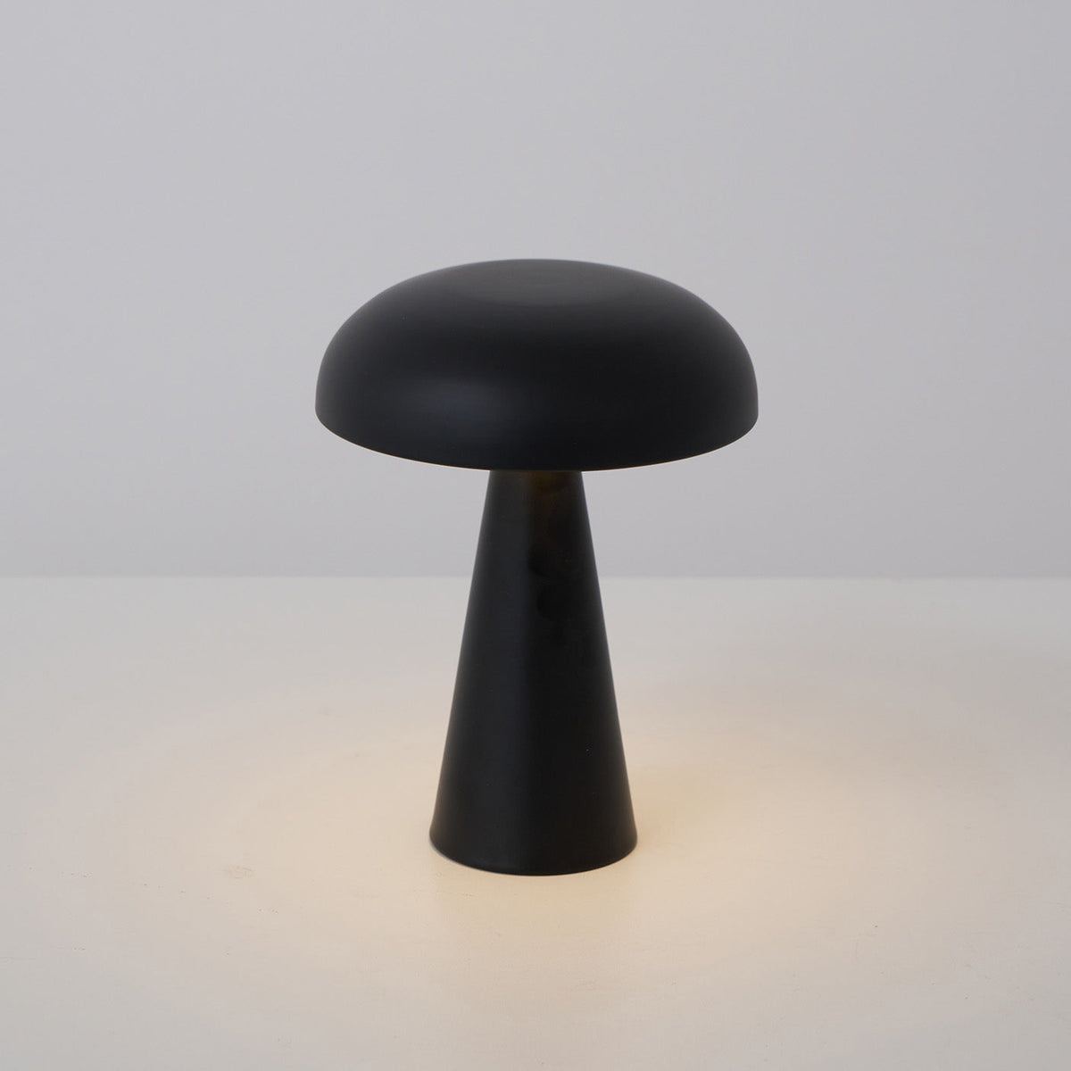 Compact Mushroom Desk Lamp with USB Port 6×8 in Touch Control Dimmable LED Metal Bedside Light for Home Office Reading Nightstand Ambient Li