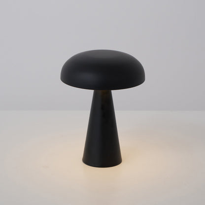 Compact Mushroom Desk Lamp with USB Port 6×8 in Touch Control Dimmable LED Metal Bedside Light for Home Office Reading Nightstand Ambient Li