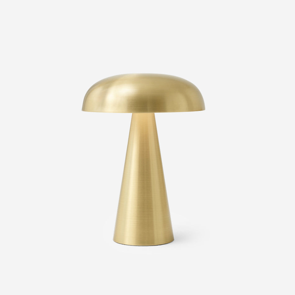 Compact Mushroom Desk Lamp with USB Port 6×8 in Touch Control Dimmable LED Metal Bedside Light for Home Office Reading Nightstand Ambient Li