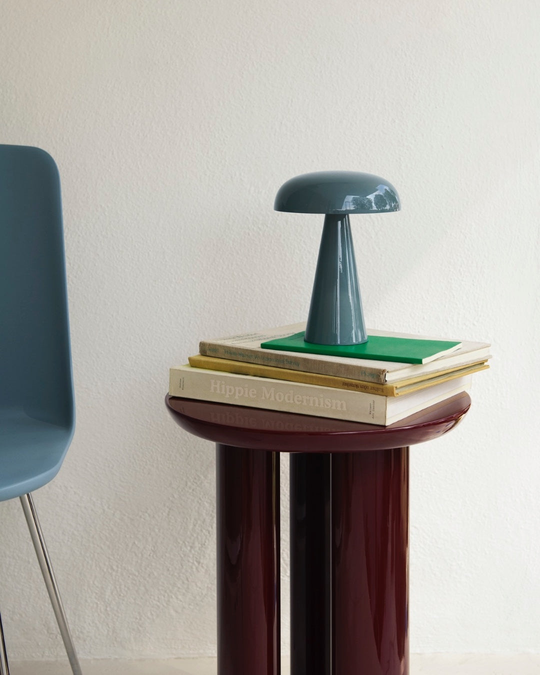 Compact Mushroom Desk Lamp with USB Port 6×8 in Touch Control Dimmable LED Metal Bedside Light for Home Office Reading Nightstand Ambient Li