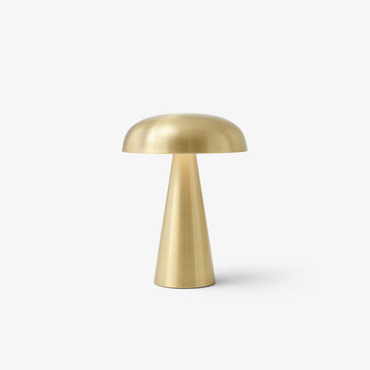 Compact Mushroom Desk Lamp with USB Port 6×8 in Touch Control Dimmable LED Metal Bedside Light for Home Office Reading Nightstand Ambient Li