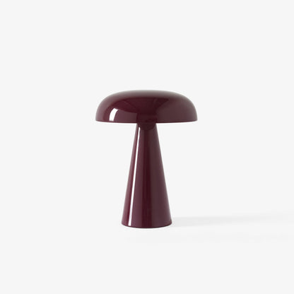 Compact Mushroom Desk Lamp with USB Port 6×8 in Touch Control Dimmable LED Metal Bedside Light for Home Office Reading Nightstand Ambient Li
