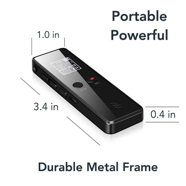 Compact Audio Recorder | Handheld Device with Voice Activation & 35-Hour Battery Life | Ideal for Lectures and Interviews