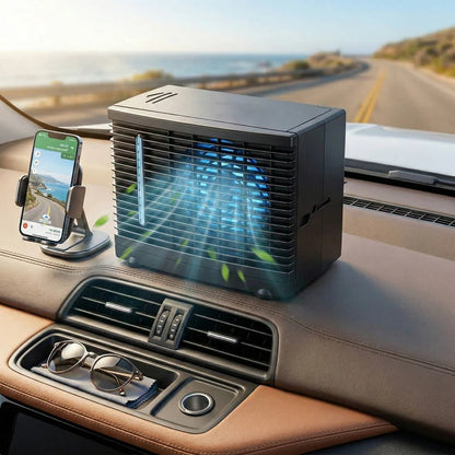 Portable Evaporative Cooler with Washable Filter, Car Air Cooler with Mist, 12V Car Cooler for Truck and RV