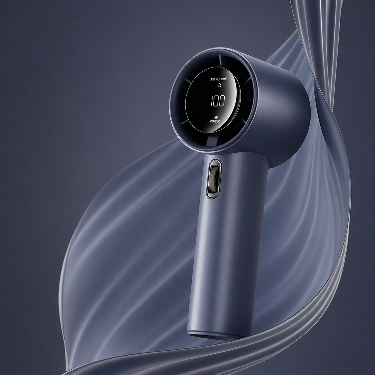 Portable Fan Handheld Rechargeable, Metal Mini Handheld Fan with Digital Display, Cool Fan for Summer Travel